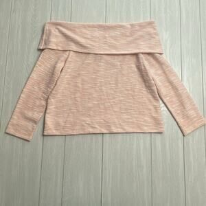 Sunday in Brooklyn Anthropologie Pink Ella Off The Shoulder Sweater Large NEW